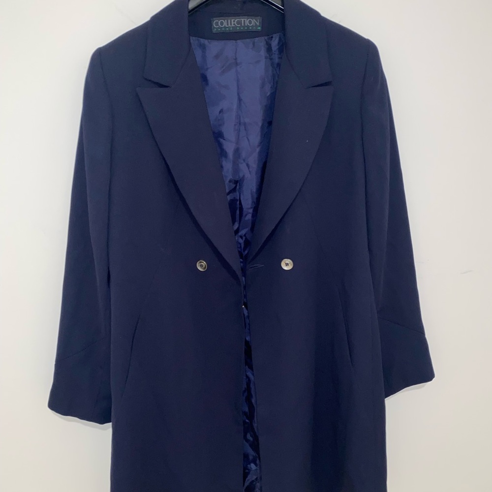 Navy blue long blazer